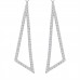 1.25 ct Round Cut Diamond Chandelier Earrings in 14 kt White Gold